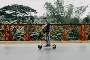 Electric Scooter Rider